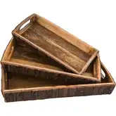 Hollingsworth Tray 3 Piece Set in Natural Mango Wood