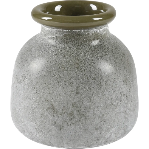 Hollum Vase in Frosted Green Glass