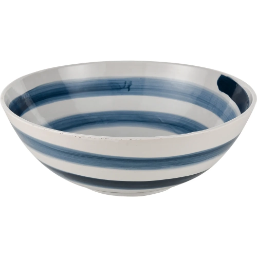 Indaal Decorative Bowl in White & Blue Ceramic