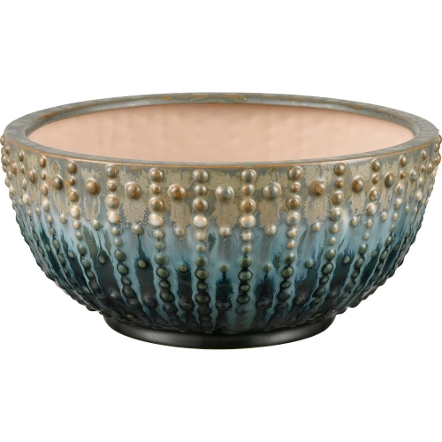 Jaffe Decorative Bowl in Green Reactive Ceramic