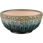 Jaffe Decorative Bowl in Green Reactive Ceramic