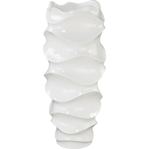 Jaya Vase in Gloss White Fiberglass