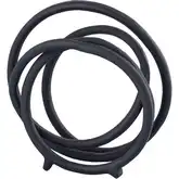 Jerry Loop Sculpture in Aged Black Aluminum