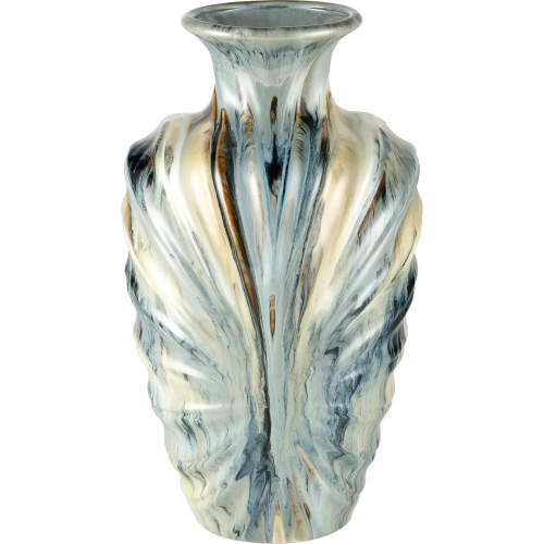 Kelly Vase in Blue & Multicolor Reactive Earthenware