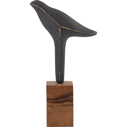 Killam Bird Sculpture I in Black Ecomix & Mango Wood