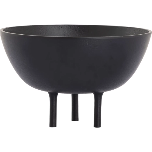 Kiser Decorative Bowl Black in Matte Black Aluminum