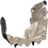 Lamina Leaf Sculpture in Silver & Black Aluminum