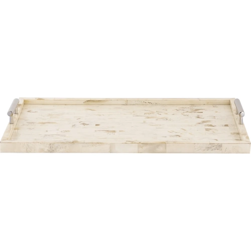 Little Horn Tray in Light Bone Resin & Metal