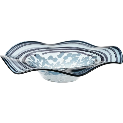 Loch Seaforth Decorative Bowl in Blue & White Art Glass