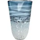 Loch Seaforth Vase in Blue & White Art Glass