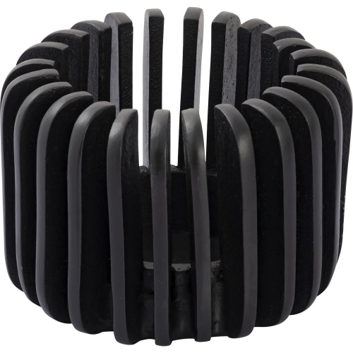 Louver Candleholder in Black Aluminum