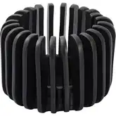 Louver Candleholder in Black Aluminum