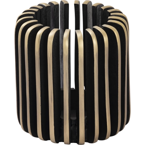 Louver Candleholder in Antique Brass Aluminum