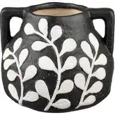 Maria Vase in Black & White Ceramic