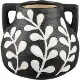 Maria Vase in Black & White Ceramic