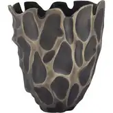 Maynard Vase in Textured Bronze Aluminum