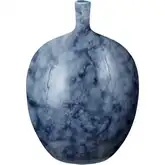 Midnight Marble Vase in Blue