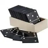 Motto Decorative Domino Sculpture in Black & Ivory
