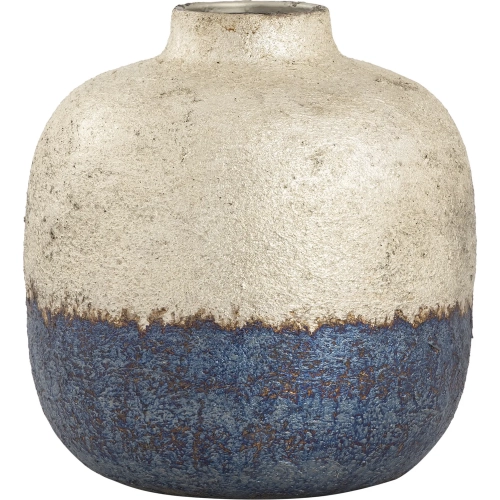 Neal Vase Silver in German Silver &Oxidized Blue Iron