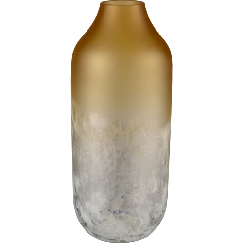 Nealon Vase in Ochre & White Art Glass