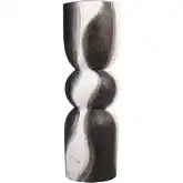 Noma Vase in Dark Brown & White Terracotta