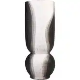 Noma Vase in Dark Brown & White Terracotta