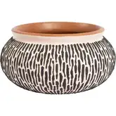 Ofelia Decorative Bowl in Cream, Black & Clay