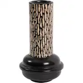 Ofelia Vase in Cream & Black Clay