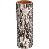 Ofelia Vase Black in Cream, Black & Clay
