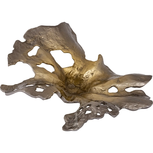 Parl Leaf Sculpture in Gold Ombre Aluminum