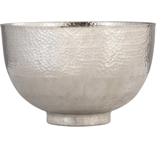 Pratt Decorative Bowl in Hammered Silver Aluminum