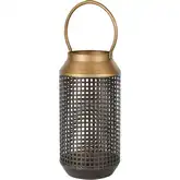 Rawmarsh Lantern in Dark Bronze & Brass Iron