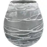 Raya Vase in Washed Gray Hand Blown Glass