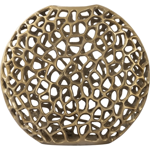 Reef Vase in Brass Aluminum