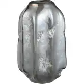 Regard Vase in Metallic Silver Glass
