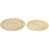 Regina Tray 2 Piece Set in Gold Aluminum