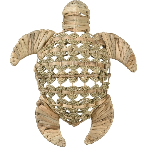 Ridley Turtle Sculpture in Natural Seagrass & Iron