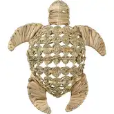 Ridley Turtle Sculpture in Natural Seagrass & Iron