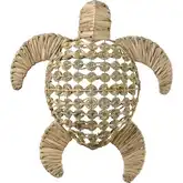 Ridley Turtle Sculpture in Natural Seagrass & Iron