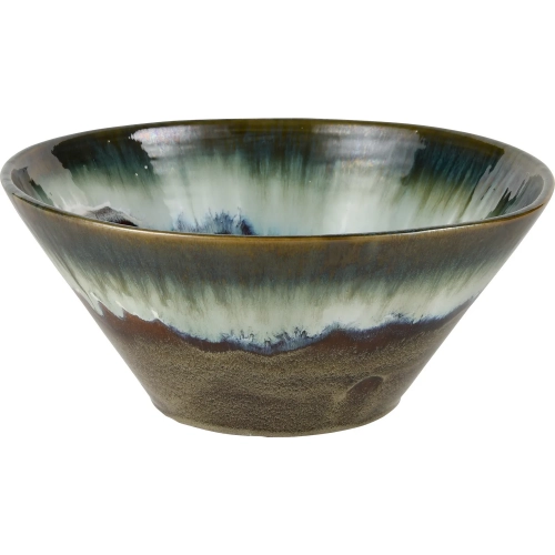 Roker Decorative Bowl in Multicolor Green Reactive