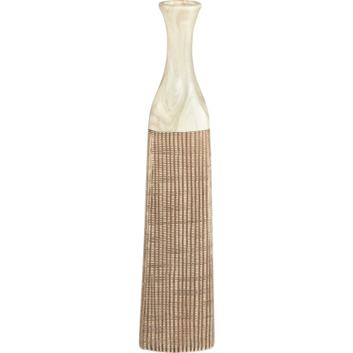 Rollins Vase in Ivory, Tan & Beige Earthenware
