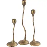 Rosen Candleholder 3 Piece Set in Brass Metal