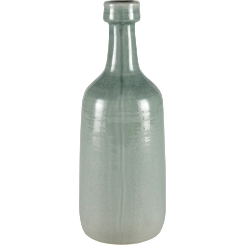 Row Vase in Light Green Earthenware