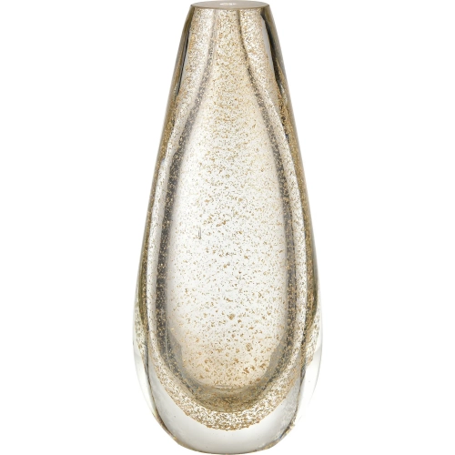 Sally Vase in Clear Blown Glass & Gold