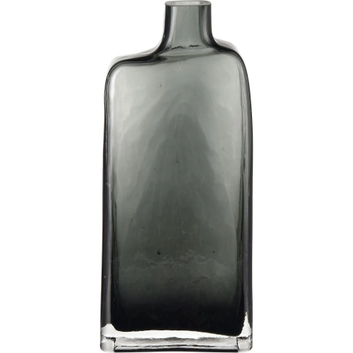 Sellen Vase in Smoke Gray & Black Glass