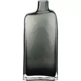 Sellen Vase in Smoke Gray & Black Glass