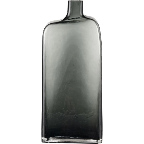 Sellen Vase in Smoke Gray & Black Glass