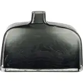 Sellen Vase in Smoke Gray & Black Glass