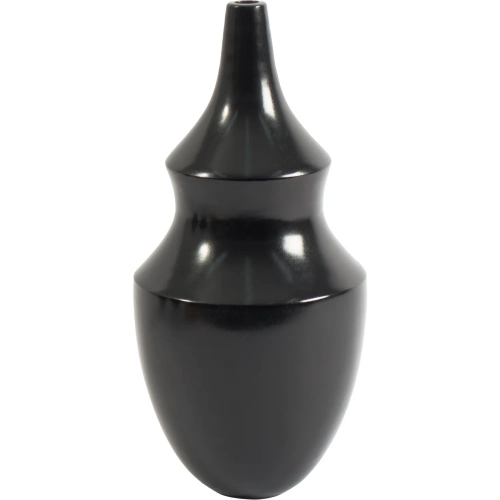 Shadow Vase in Polished Black Clay