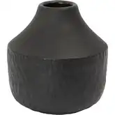 Shadow Vase in Matte Black Clay